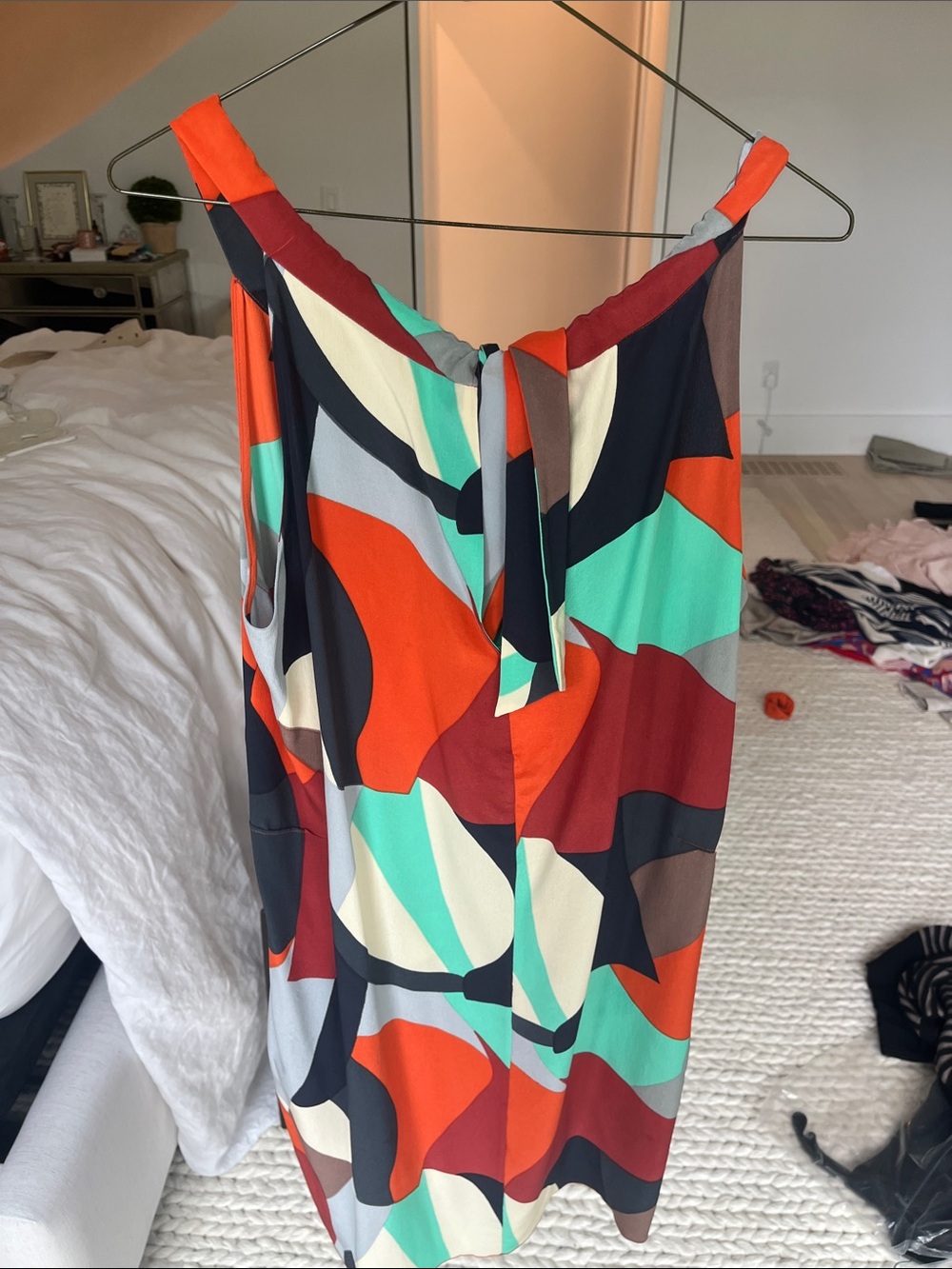 Marni Abstract Multicolor Camisole - Orange & Teal